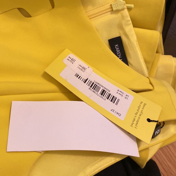 NWT Karen Mullen yellow dress - Picture 4 of 5
